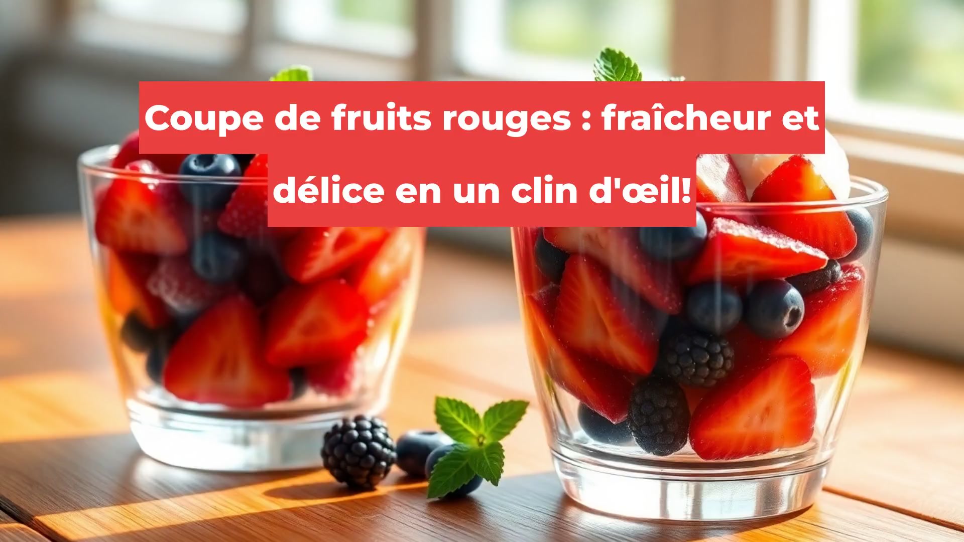 Coupe de fruits rouges : fraîcheur et délice en un clin d'œil!
