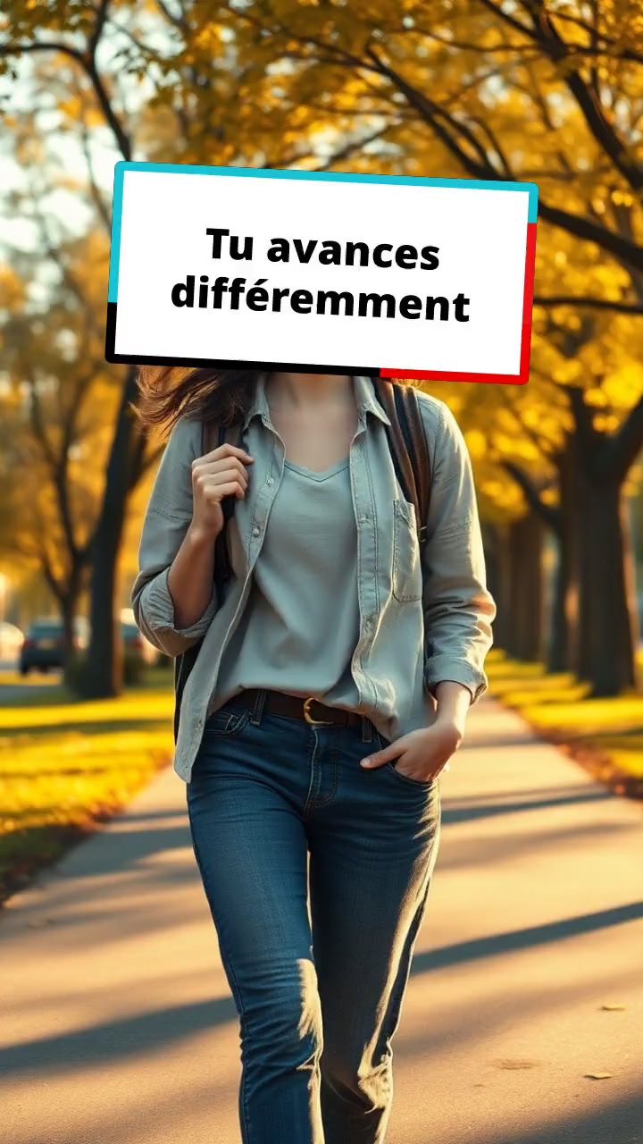 Tu avances différemment...