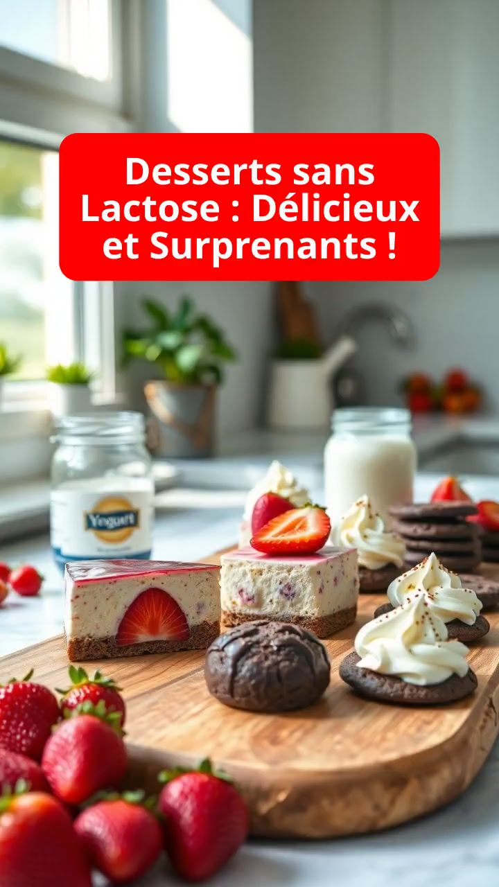 Desserts sans Lactose : Délicieux et Surprenants !
