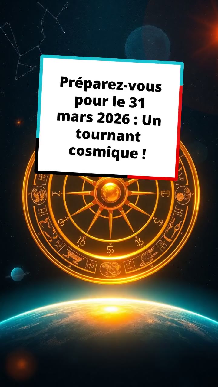 Préparez-vous pour le 31 mars 2026 : Un tournant cosmique !