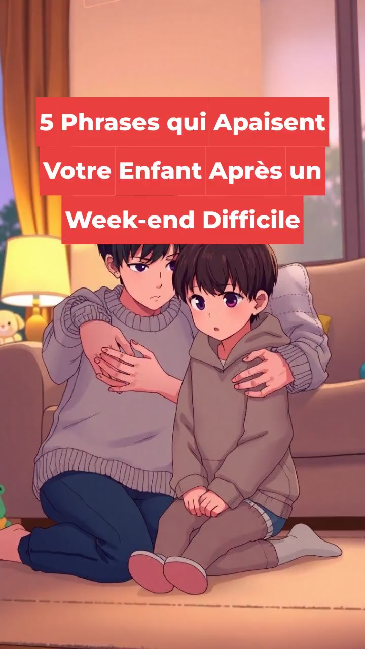 5 Phrases qui Apaisent Votre Enfant Après un Week-end Difficile