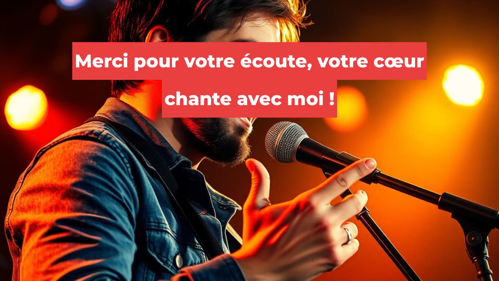 Merci pour votre écoute, votre cœur chante avec moi !
