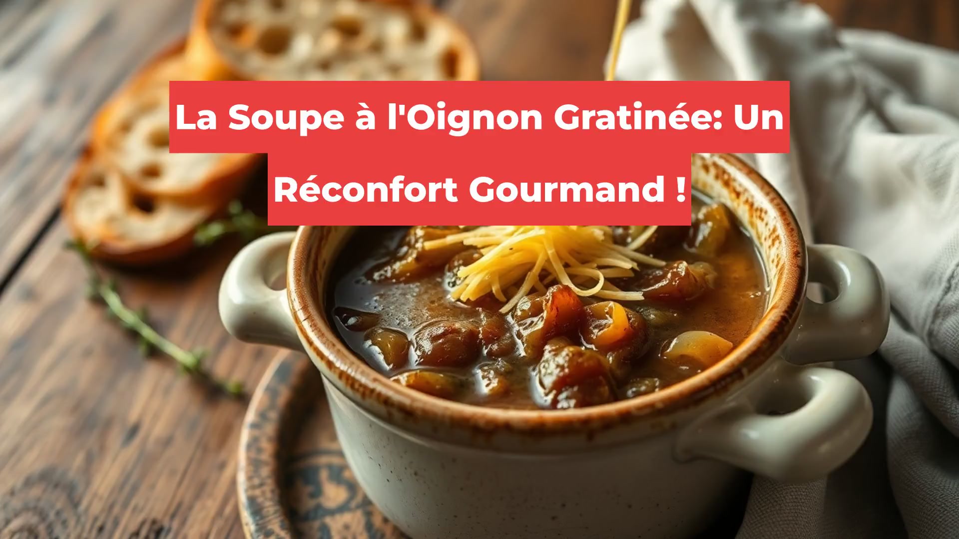 La Soupe à l'Oignon Gratinée: Un Réconfort Gourmand !