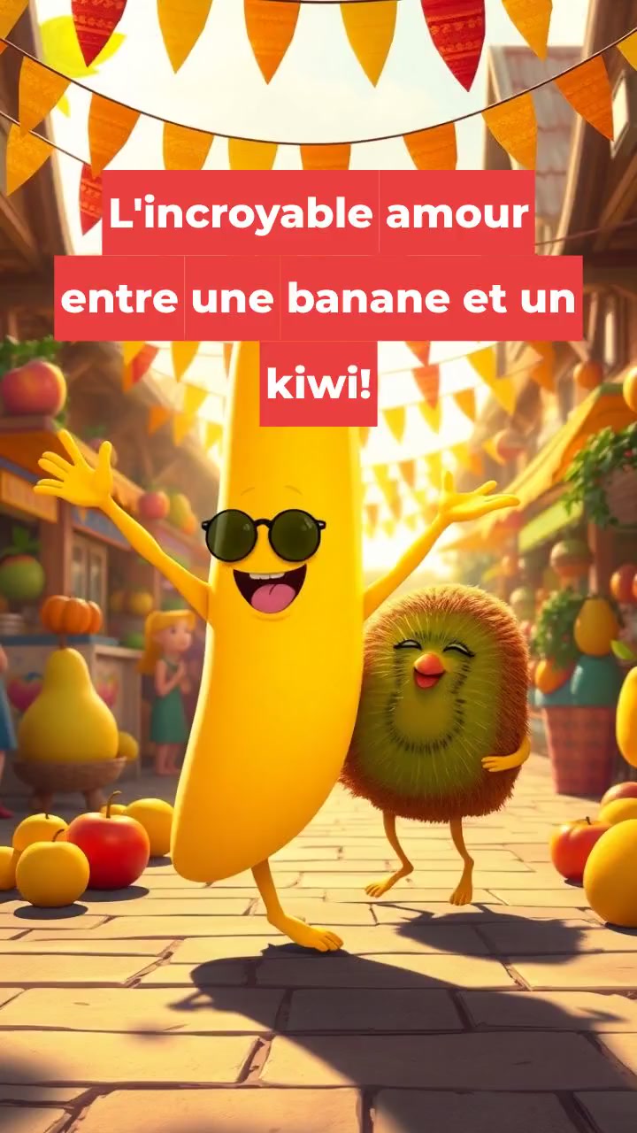 L'incroyable amour entre une banane et un kiwi!