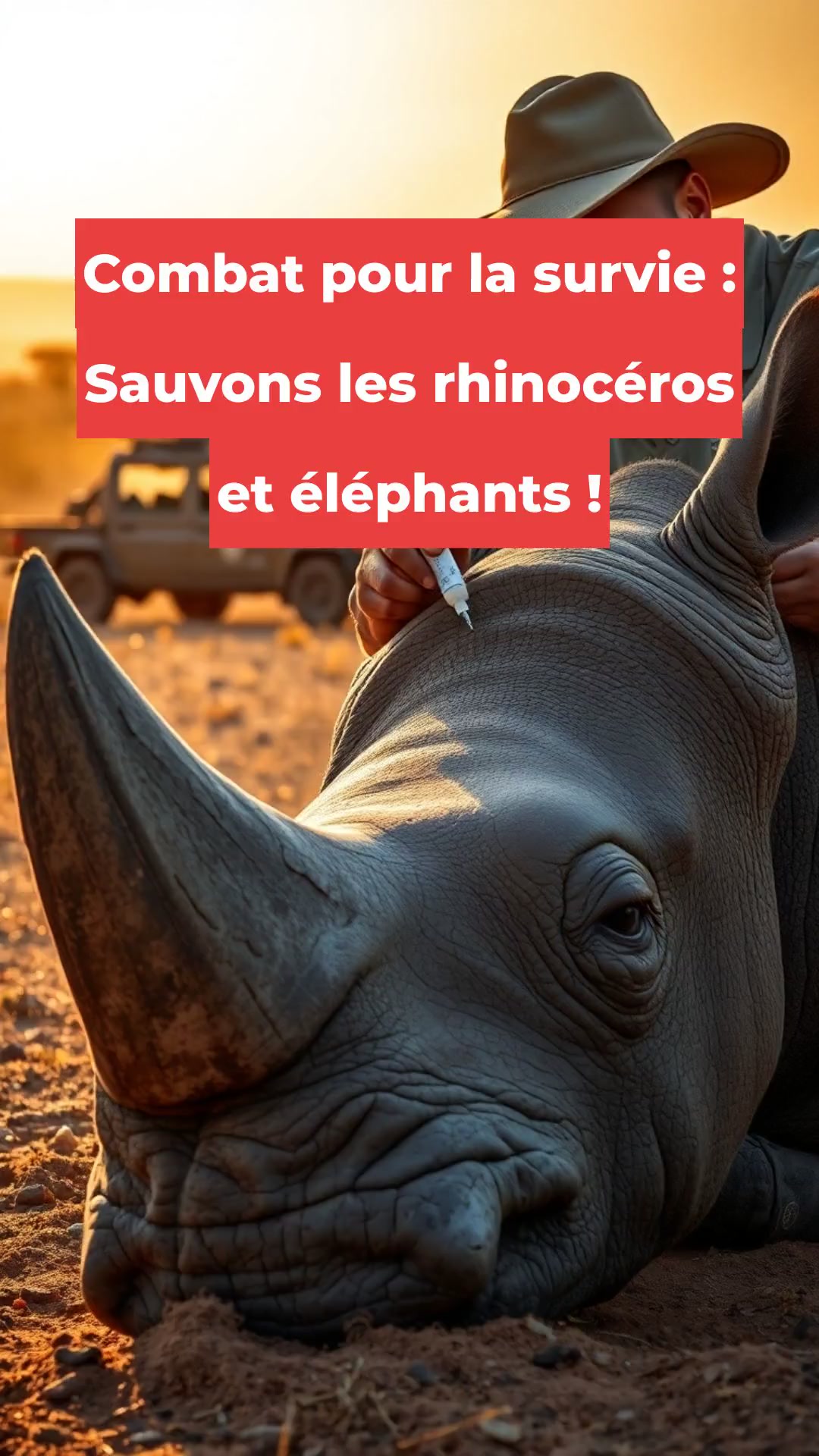 Combat pour la survie : Sauvons les rhinocéros et éléphants !