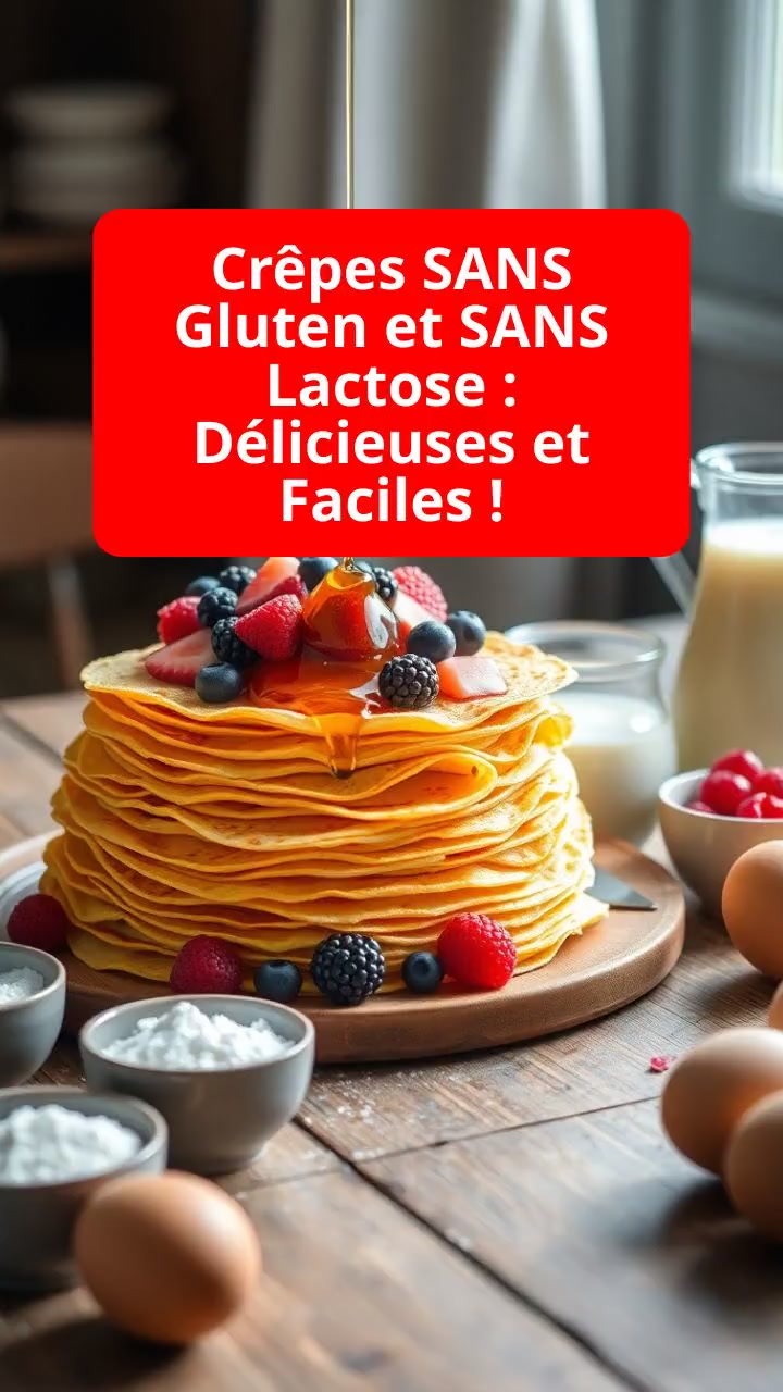 Crêpes SANS Gluten et SANS Lactose : Délicieuses et Faciles !