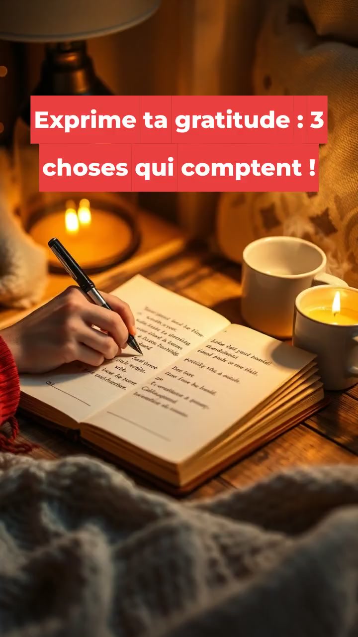 Exprime ta gratitude : 3 choses qui comptent !
