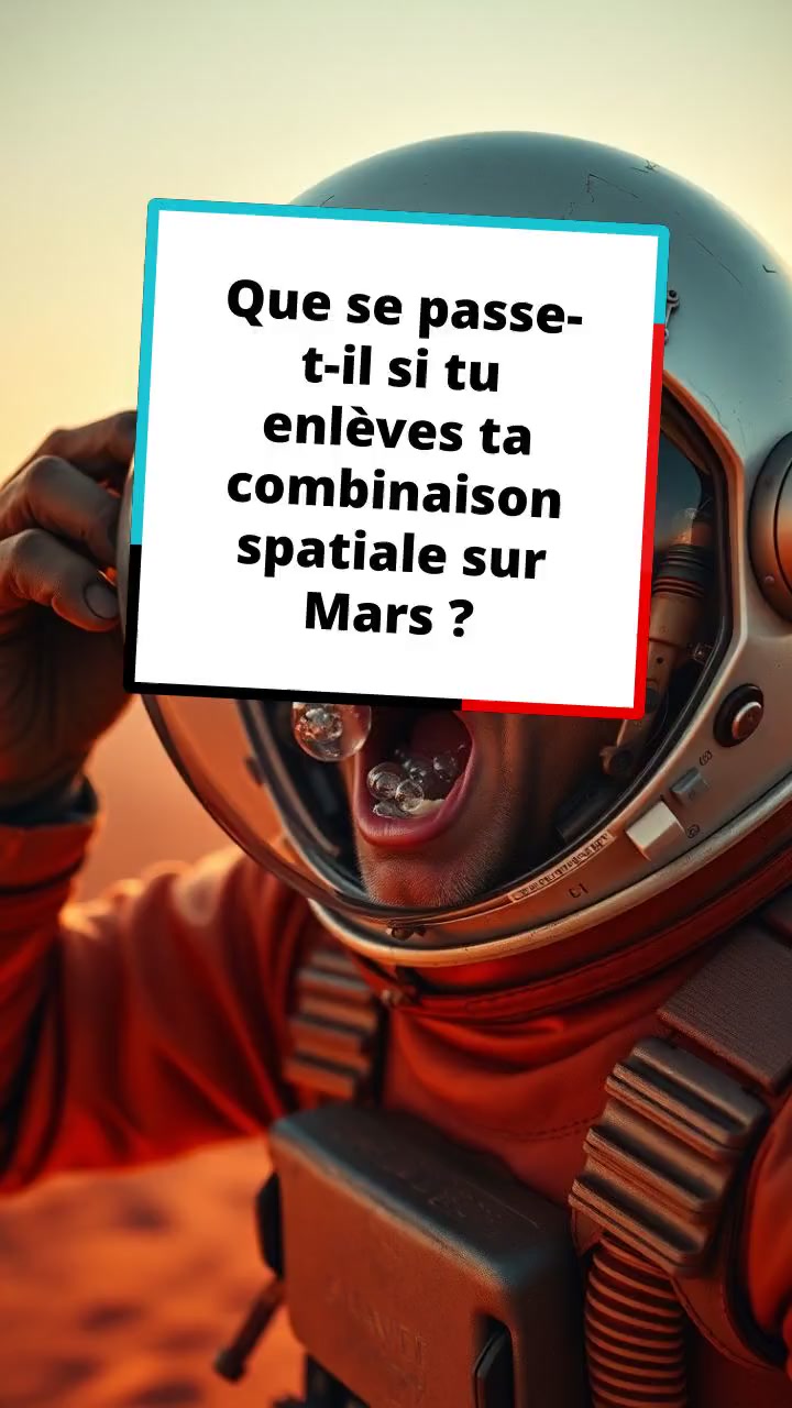 Que se passe-t-il si tu enlèves ta combinaison spatiale sur Mars ?