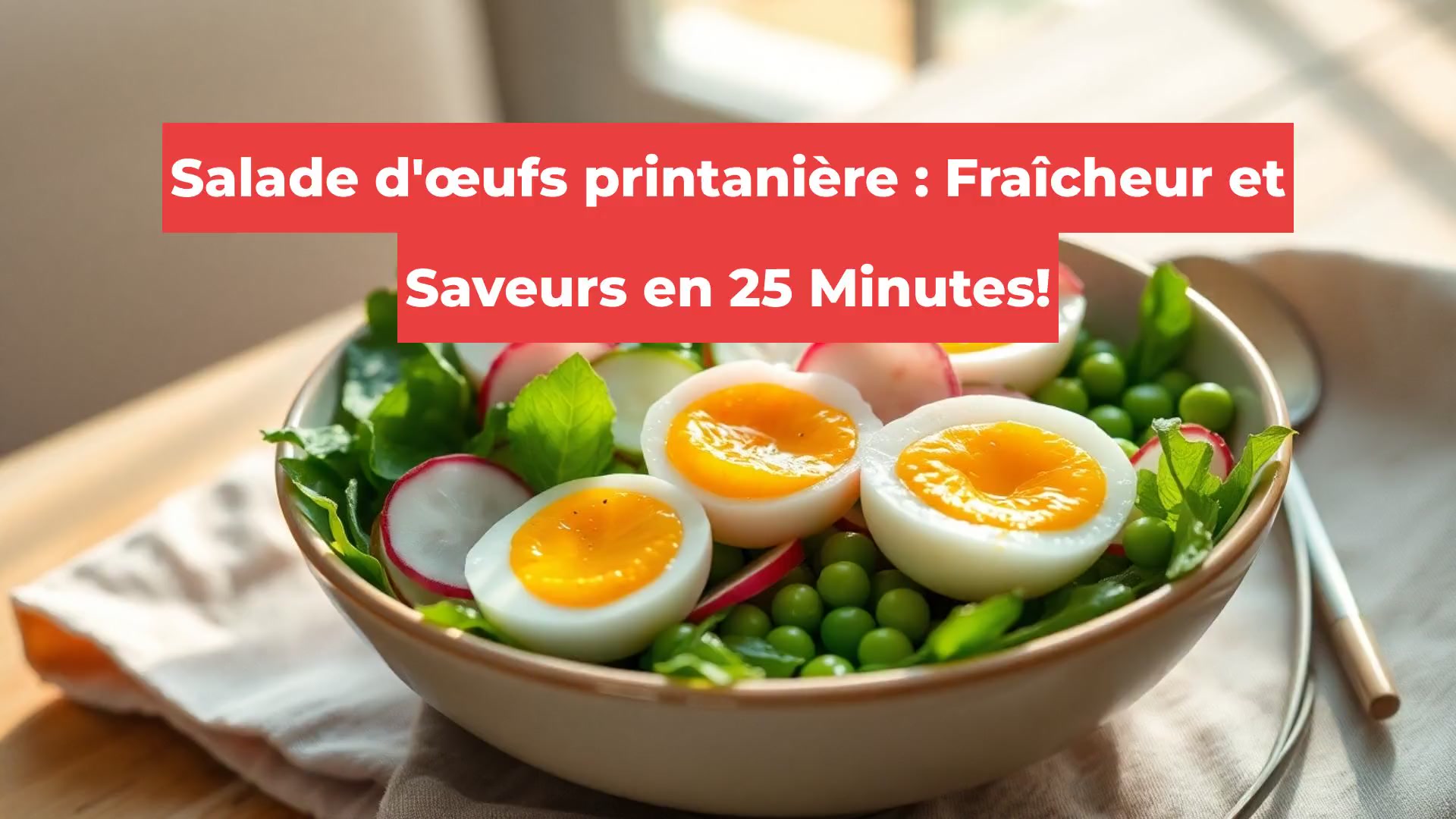 Salade d'œufs printanière : Fraîcheur et Saveurs en 25 Minutes!