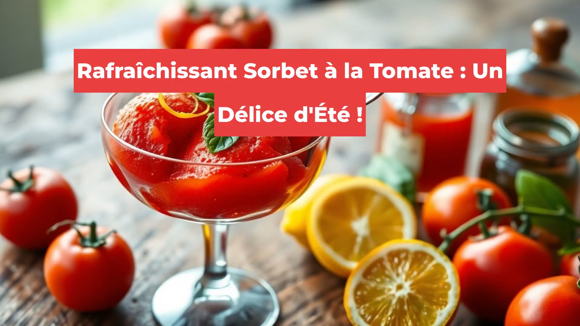 Rafraîchissant Sorbet à la Tomate : Un Délice d'Été !