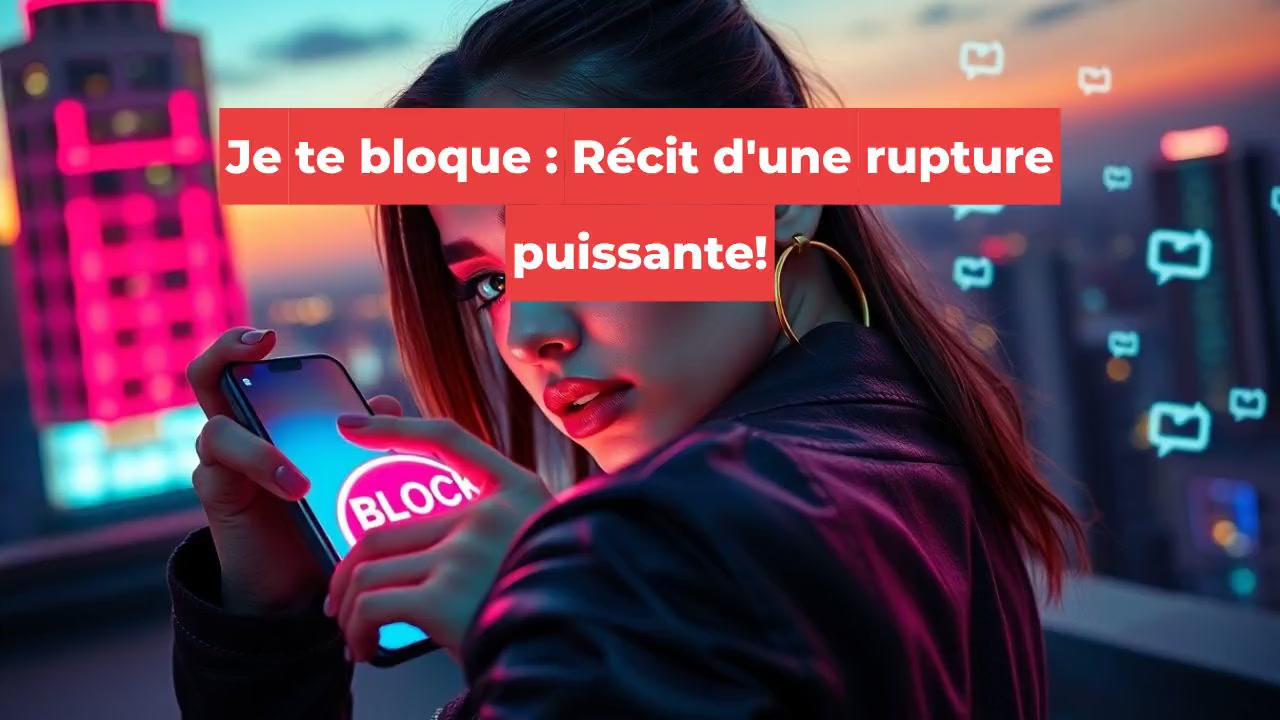 Je te bloque : Récit d'une rupture puissante!