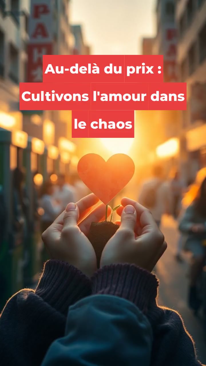 Au-delà du prix : Cultivons l'amour dans le chaos
