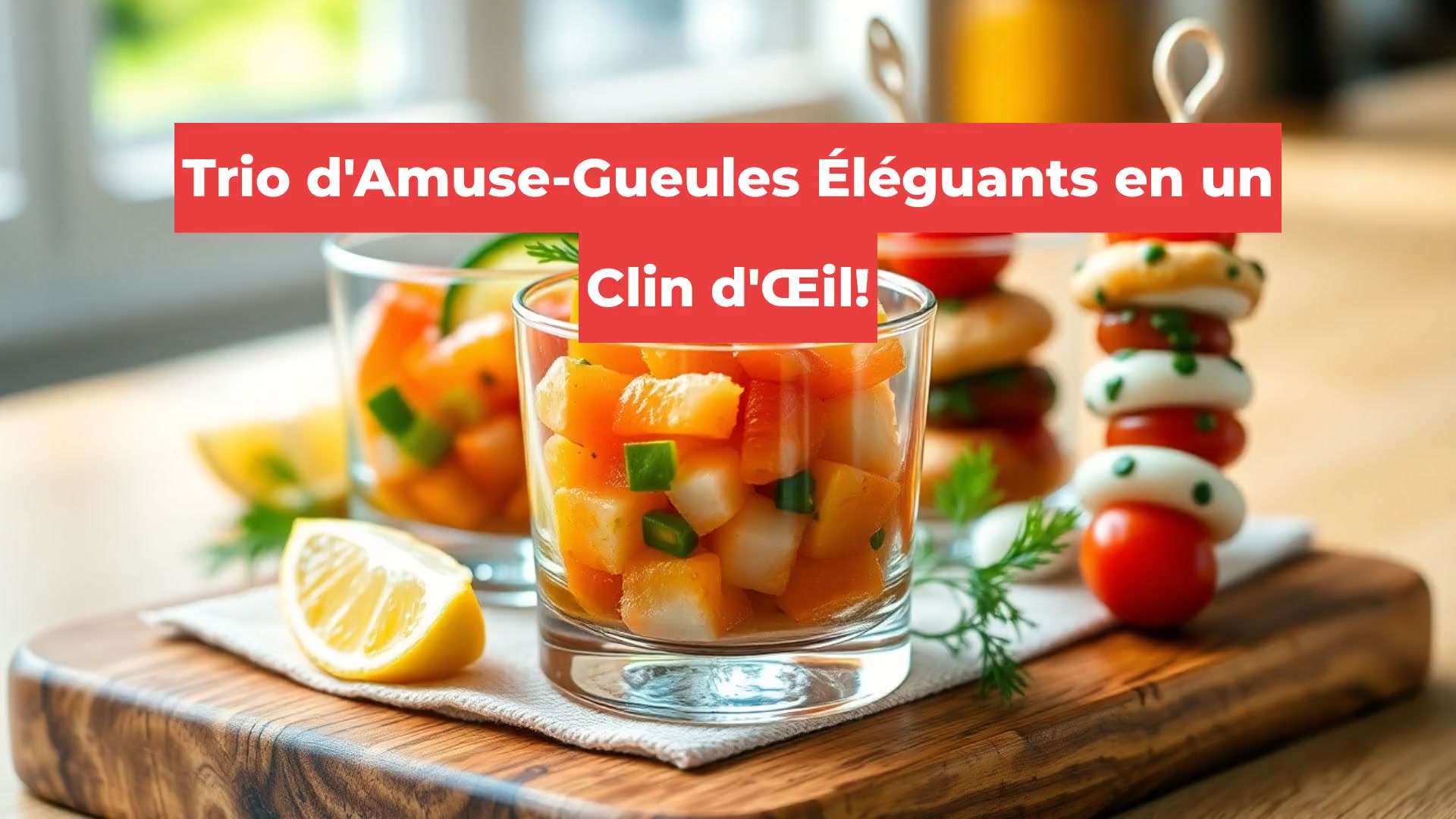 Trio d'Amuse-Gueules Éléguants en un Clin d'Œil!