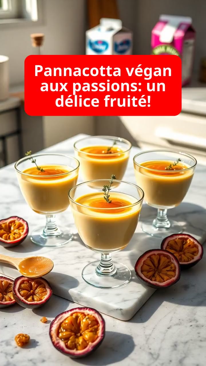 Pannacotta végan aux passions: un délice fruité!
