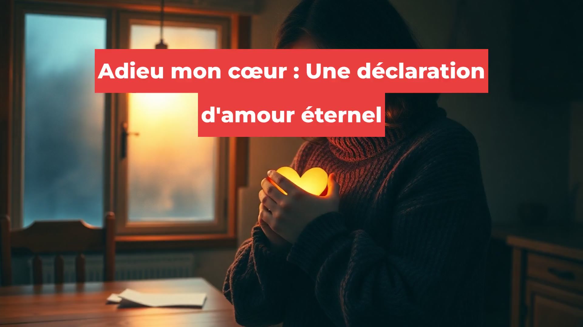 Adieu mon cœur : Une déclaration d'amour éternel