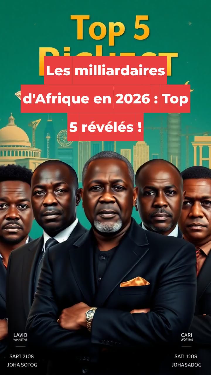 Les milliardaires d'Afrique en 2026 : Top 5 révélés !