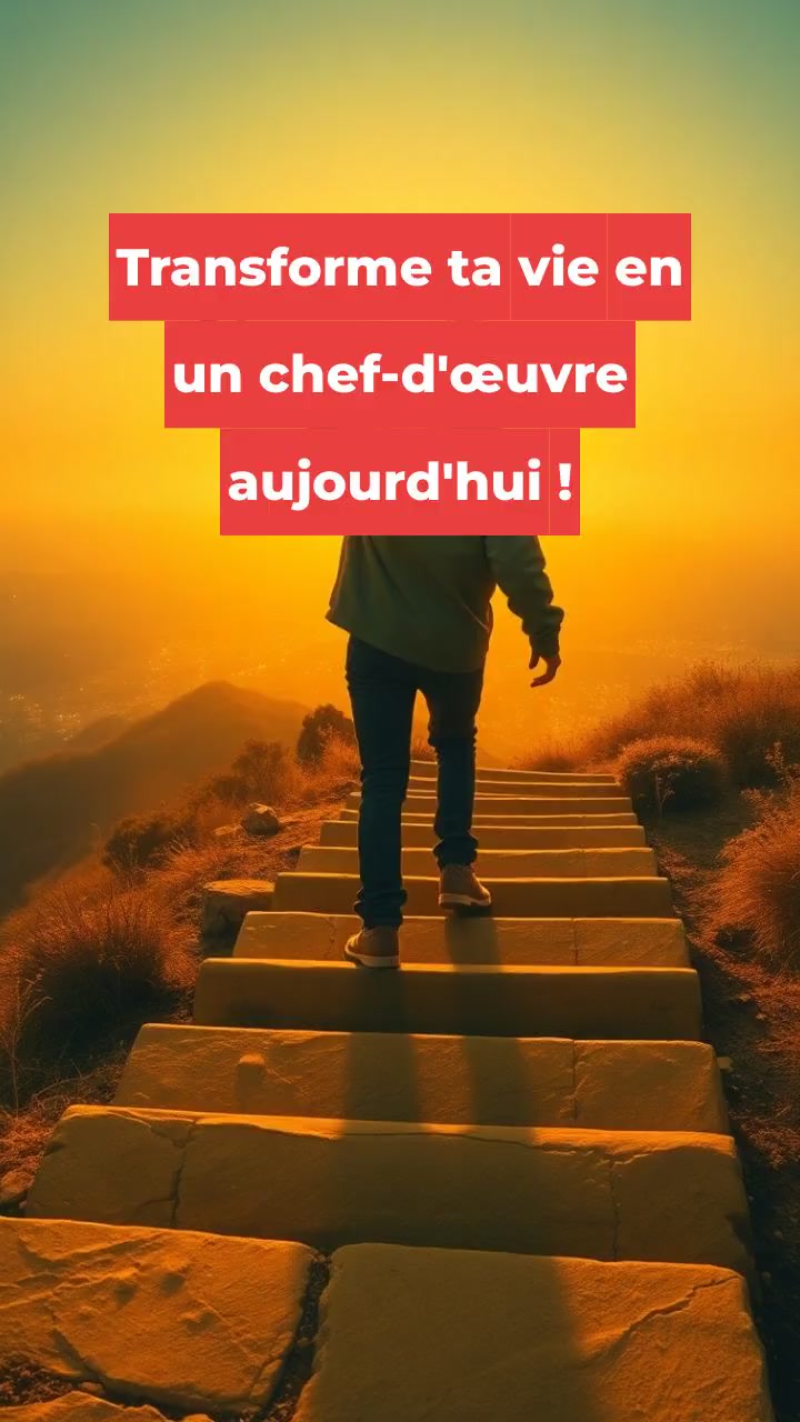 Transforme ta vie en un chef-d'œuvre aujourd'hui !