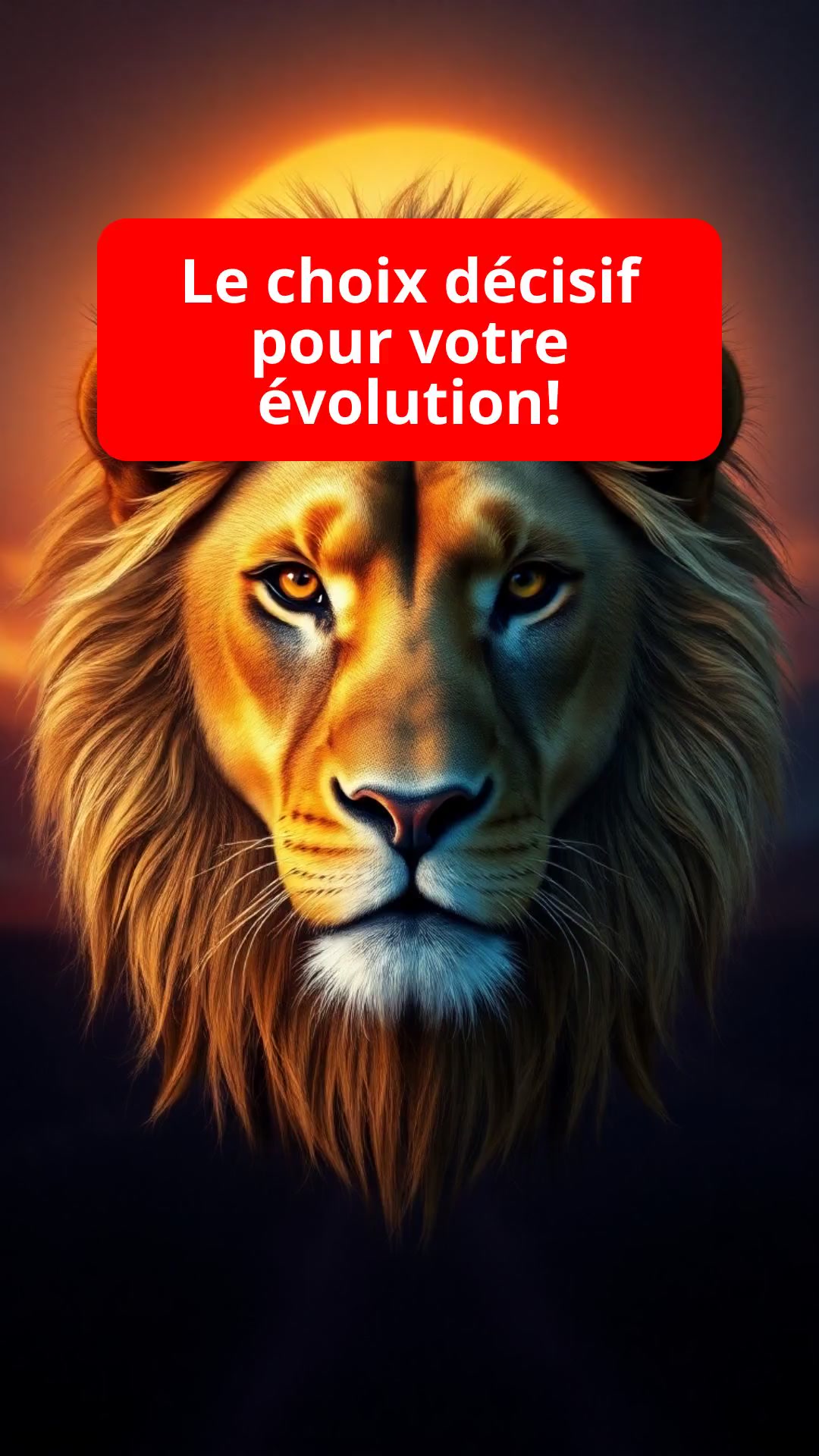 Le choix décisif pour votre évolution!