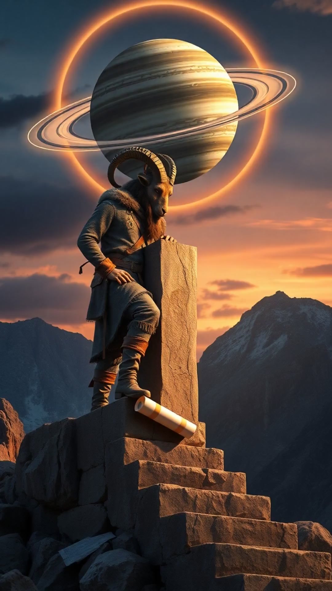 Capricorne et sa planète Saturne