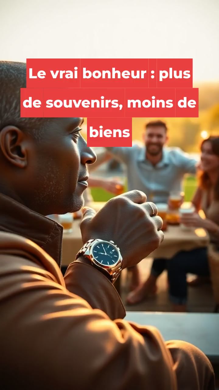Le vrai bonheur : plus de souvenirs, moins de biens