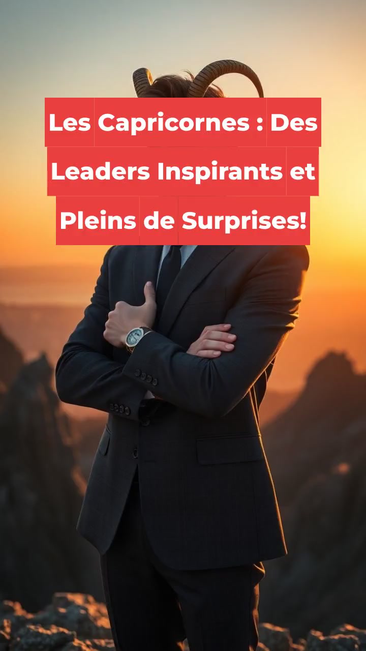 Les Capricornes : Des Leaders Inspirants et Pleins de Surprises!
