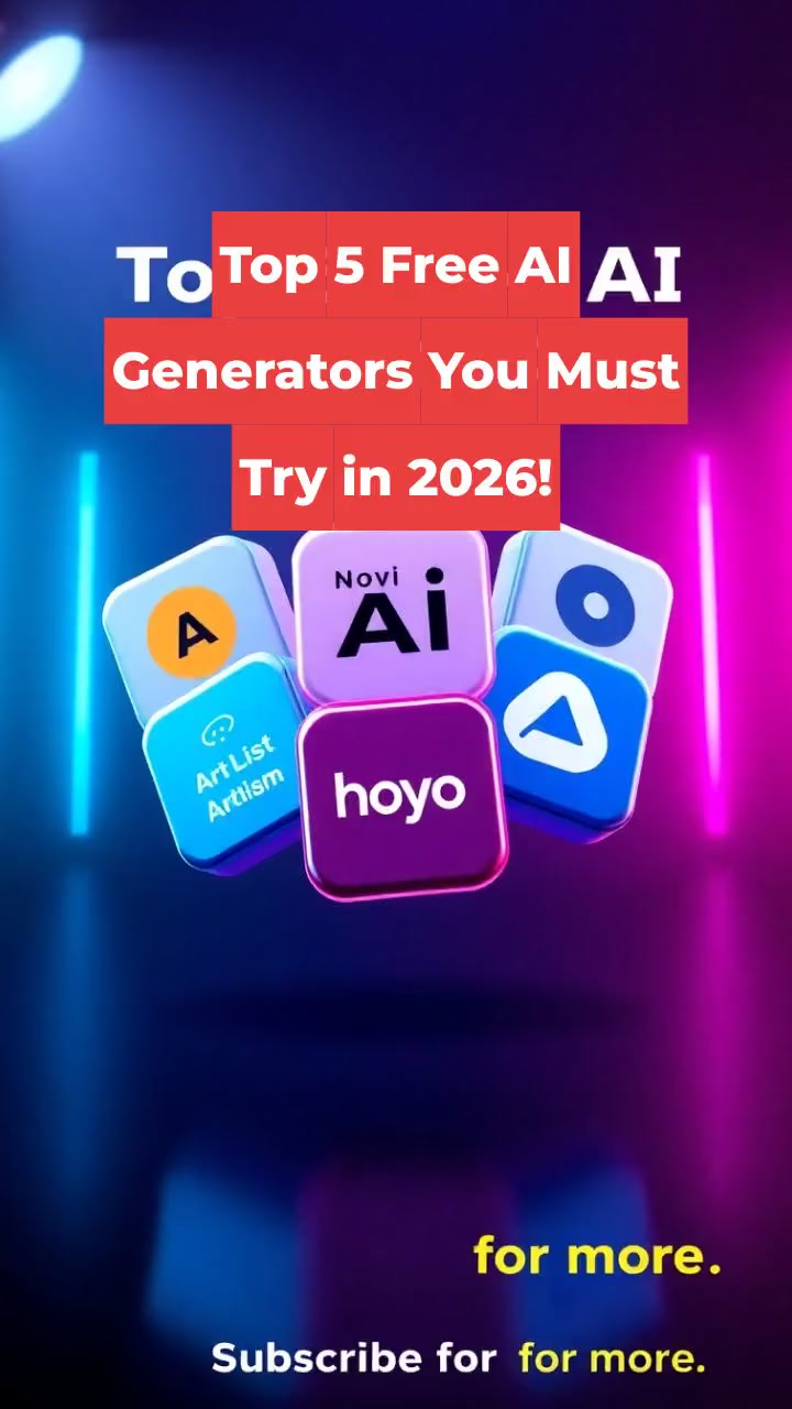 Top 5 Free AI Generators You Must Try in 2026! - Vexub