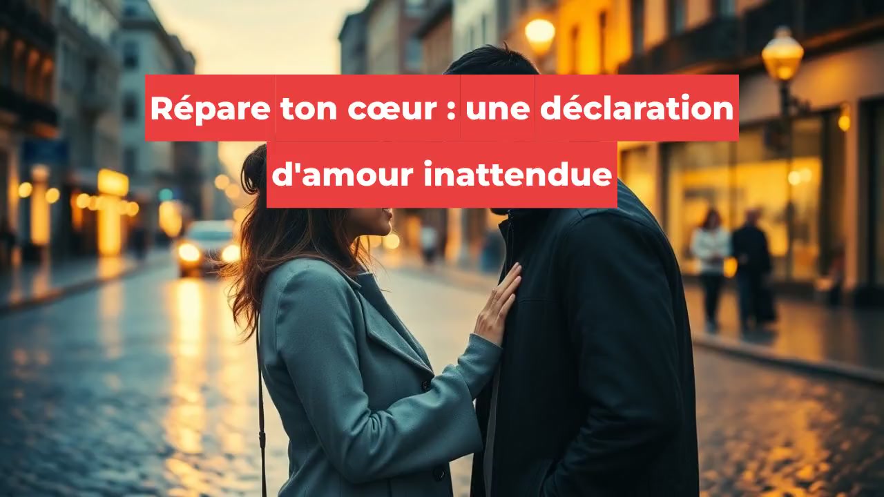 Répare ton cœur : une déclaration d'amour inattendue