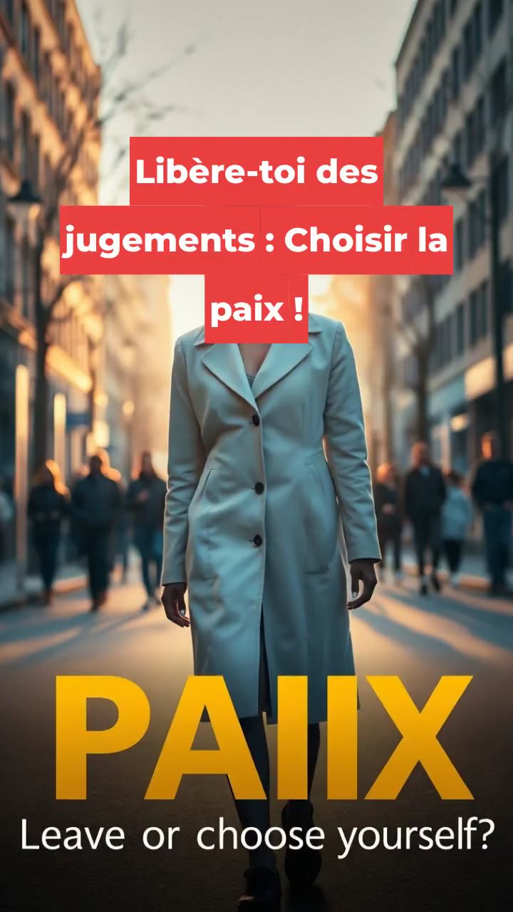 Libère-toi des jugements : Choisir la paix !