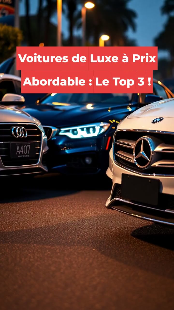 Voitures de Luxe à Prix Abordable : Le Top 3 !