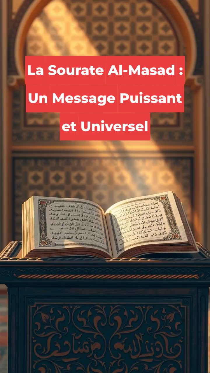 La Sourate Al-Masad : Un Message Puissant et Universel