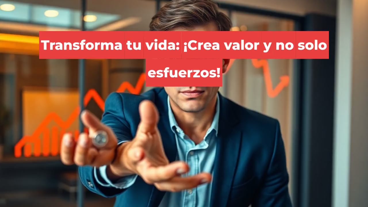 Transforma tu vida: ¡Crea valor y no solo esfuerzos!