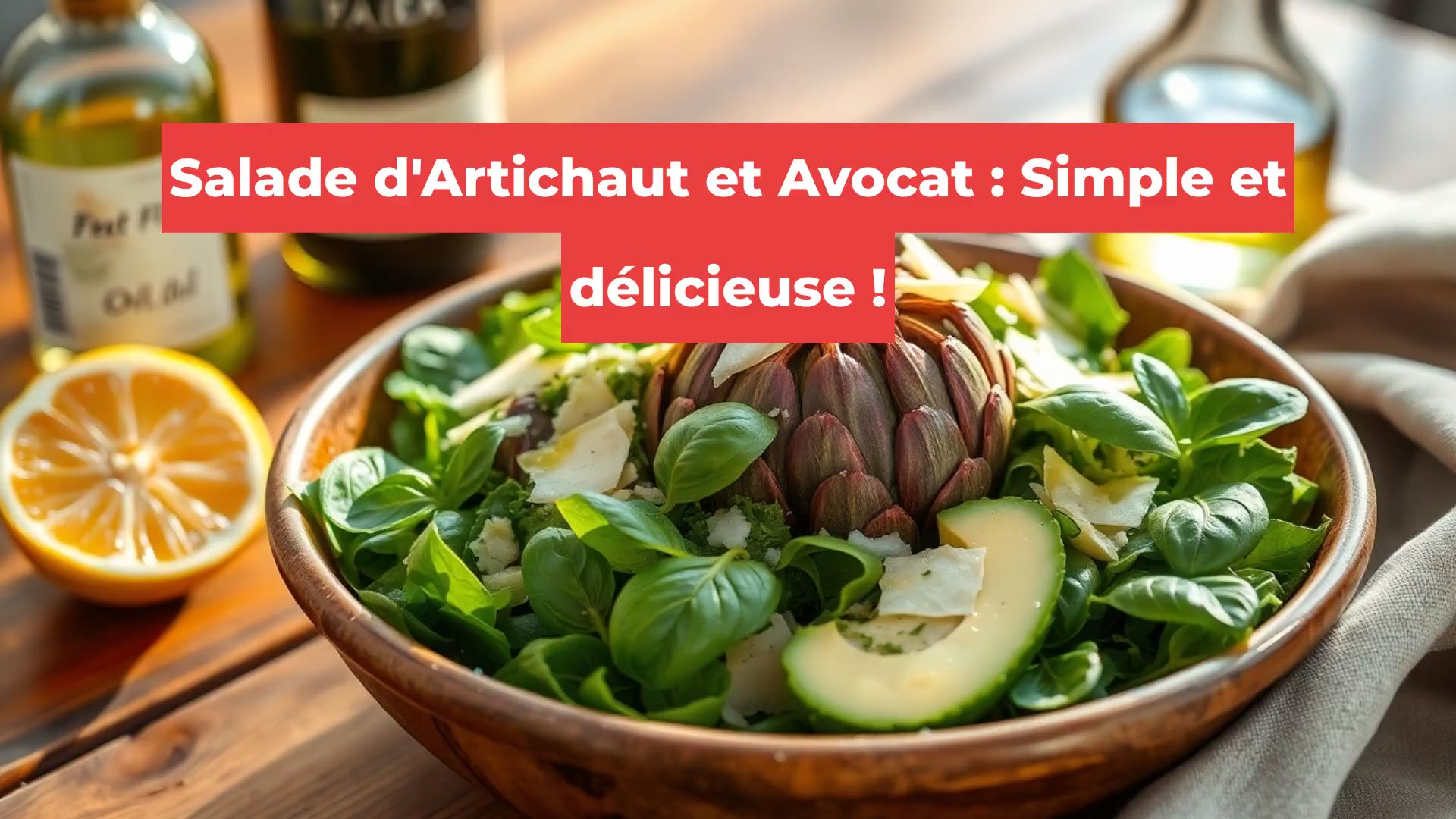 Salade d'Artichaut et Avocat : Simple et délicieuse !