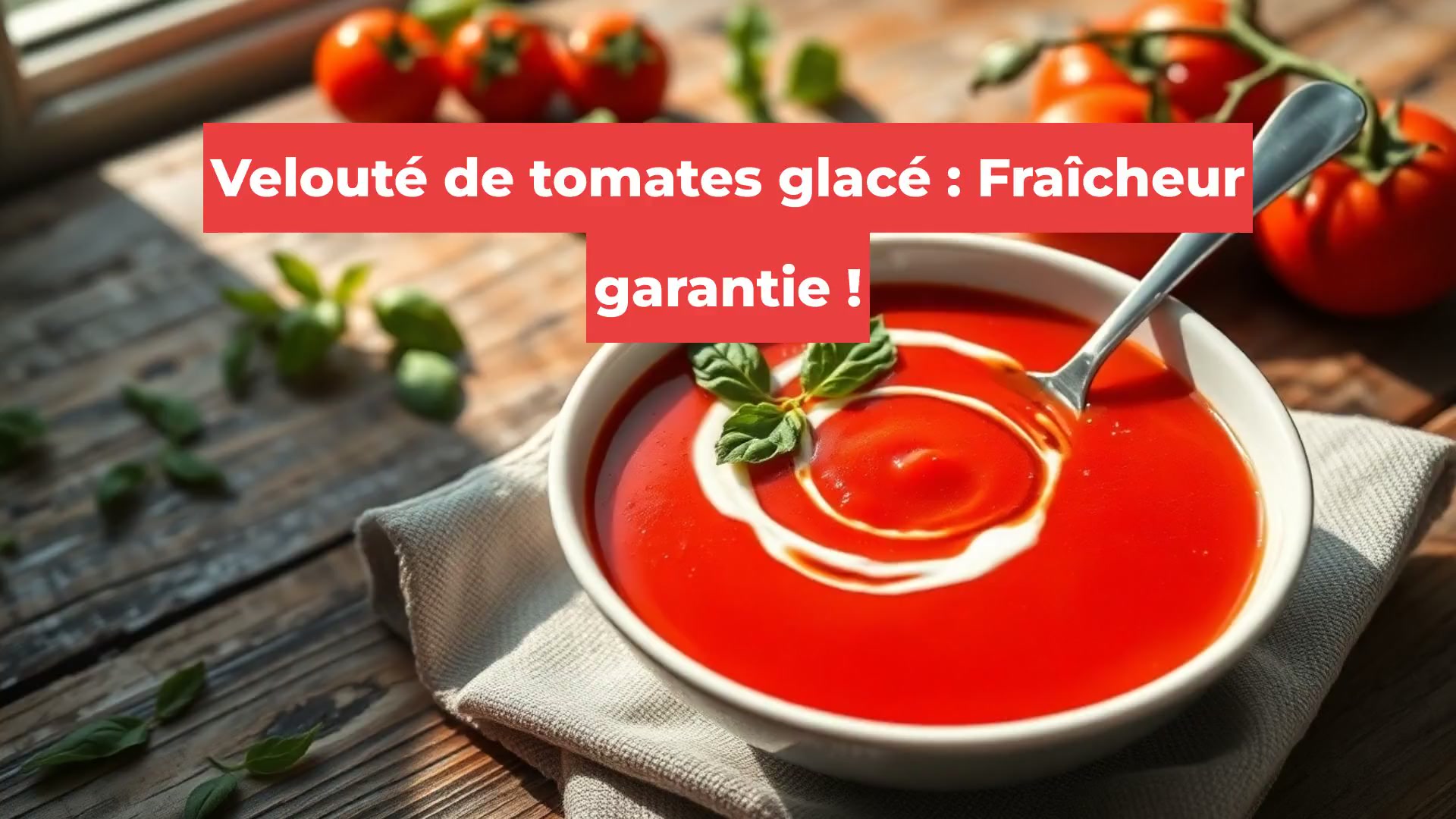 Velouté de tomates glacé : Fraîcheur garantie !