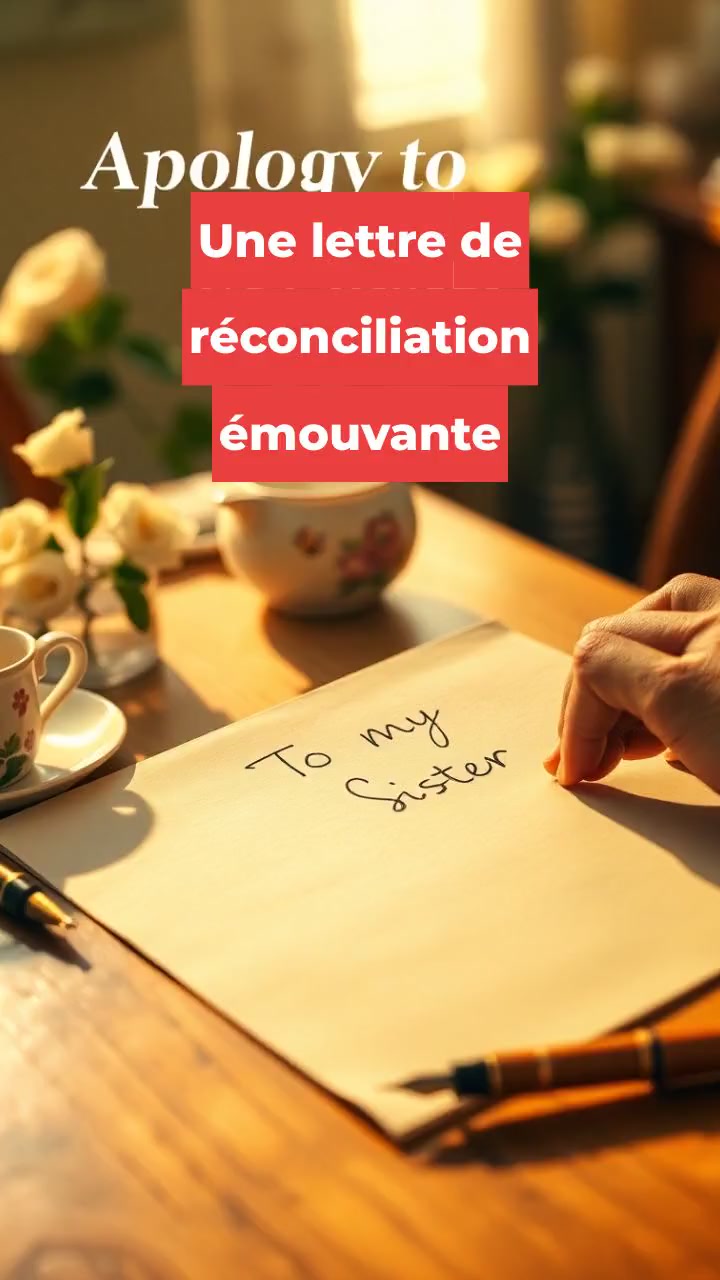 Une lettre de réconciliation émouvante