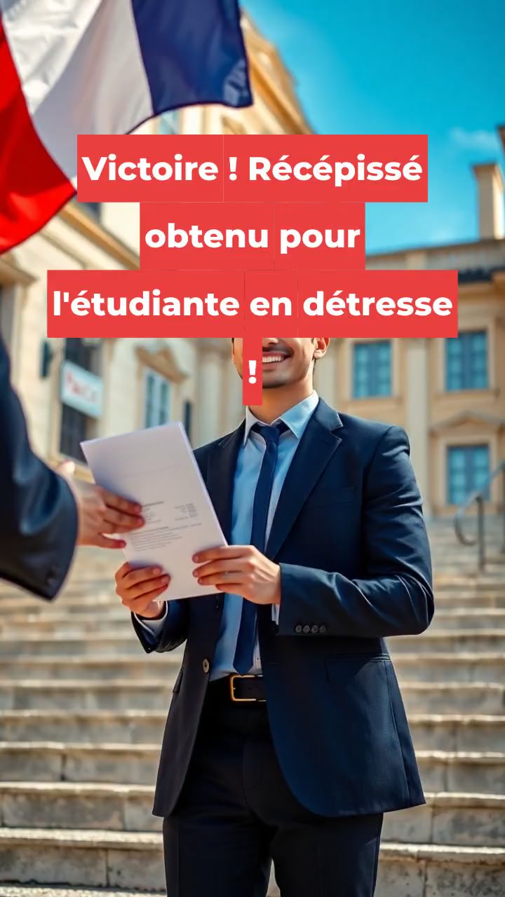 Victoire ! Récépissé obtenu pour l'étudiante en détresse !