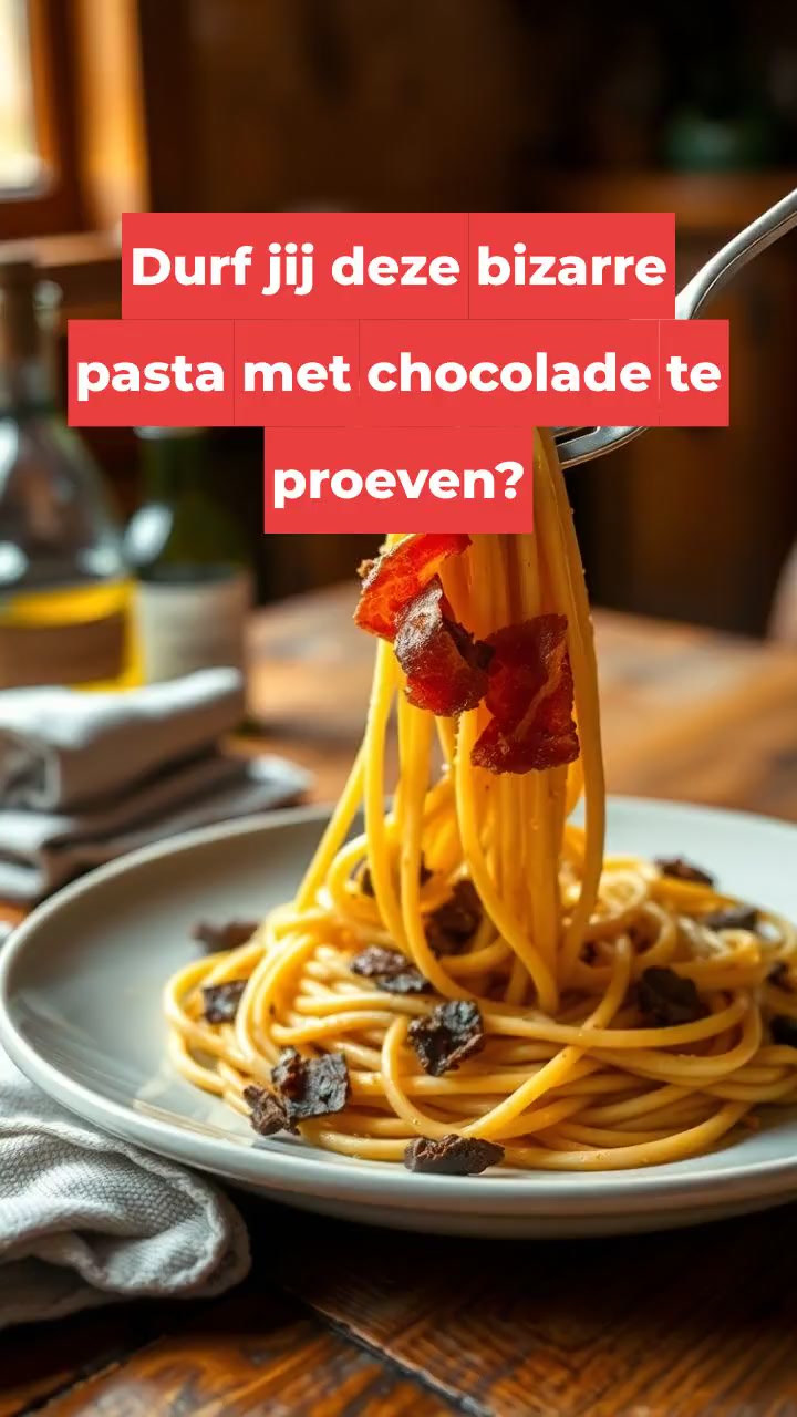 Durf jij deze bizarre pasta met chocolade te proeven?