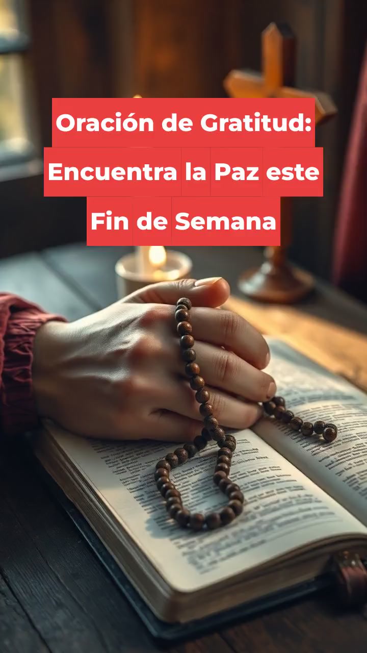 Oración de Gratitud: Encuentra la Paz este Fin de Semana