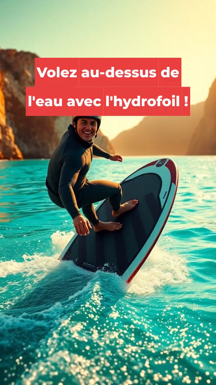 Volez au-dessus de l'eau avec l'hydrofoil !