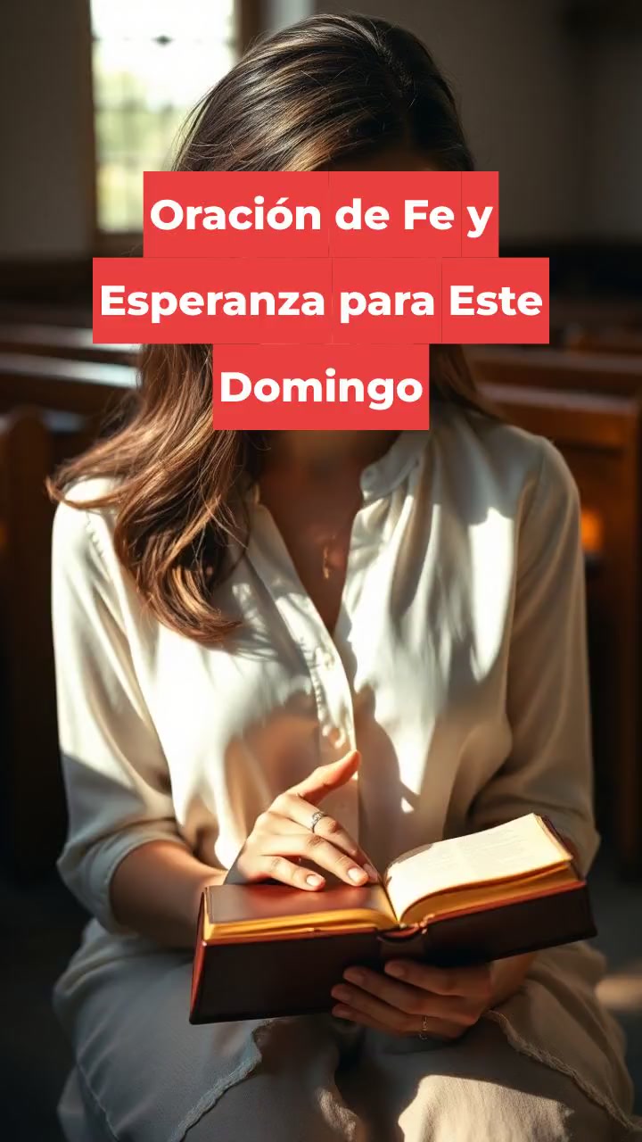 Oración de Fe y Esperanza para Este Domingo