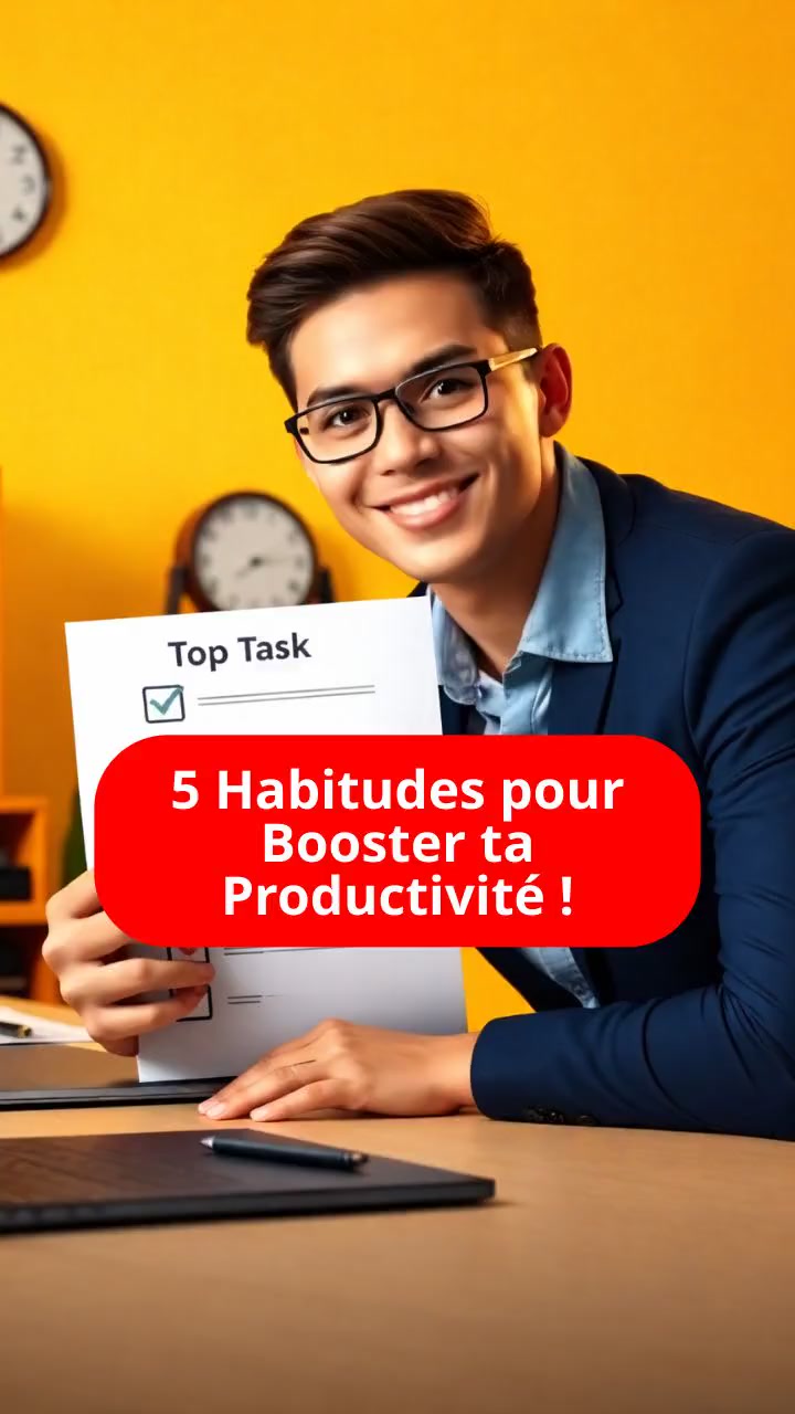 5 Habitudes pour Booster ta Productivité !