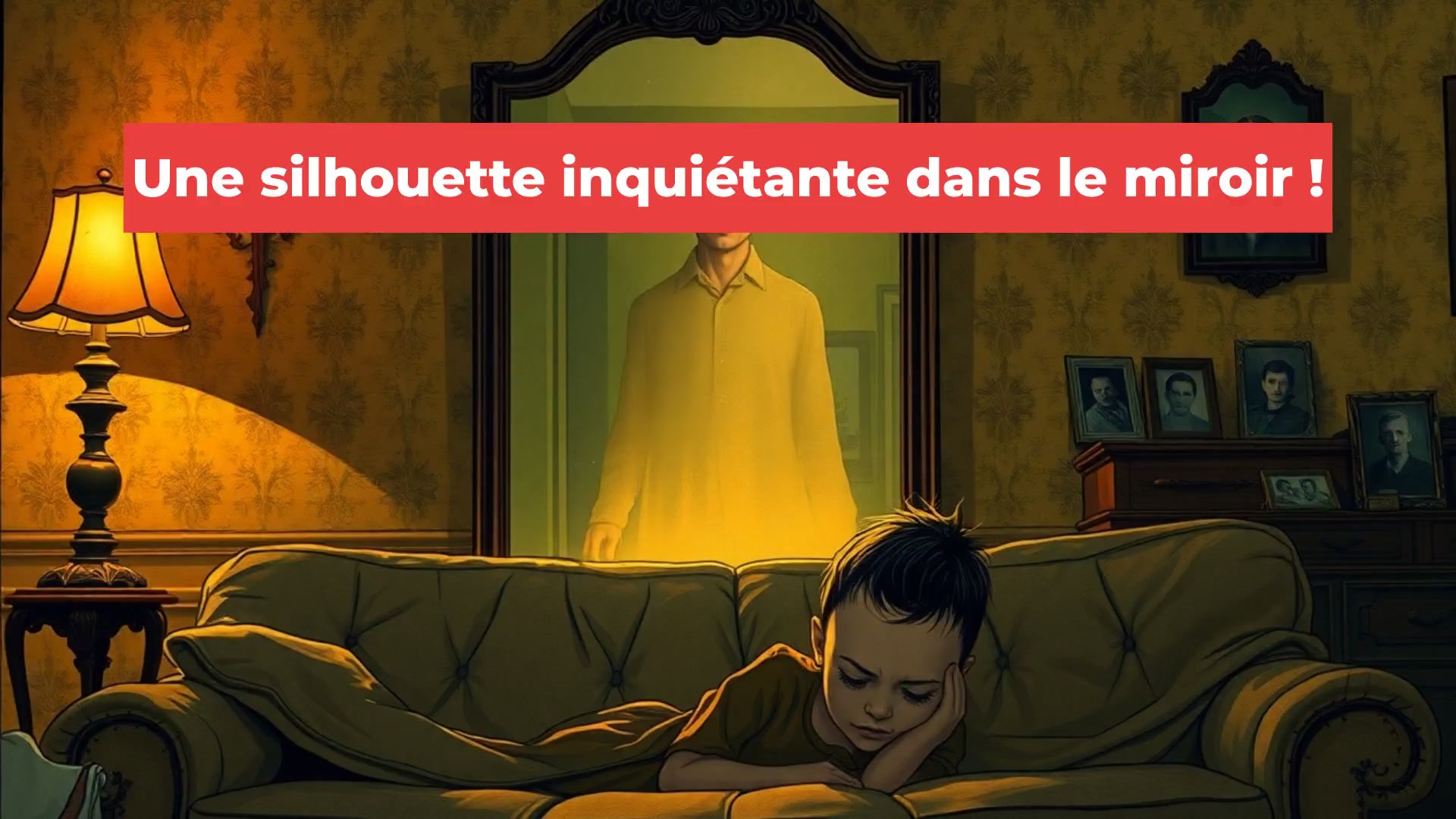 Une silhouette inquiétante dans le miroir !