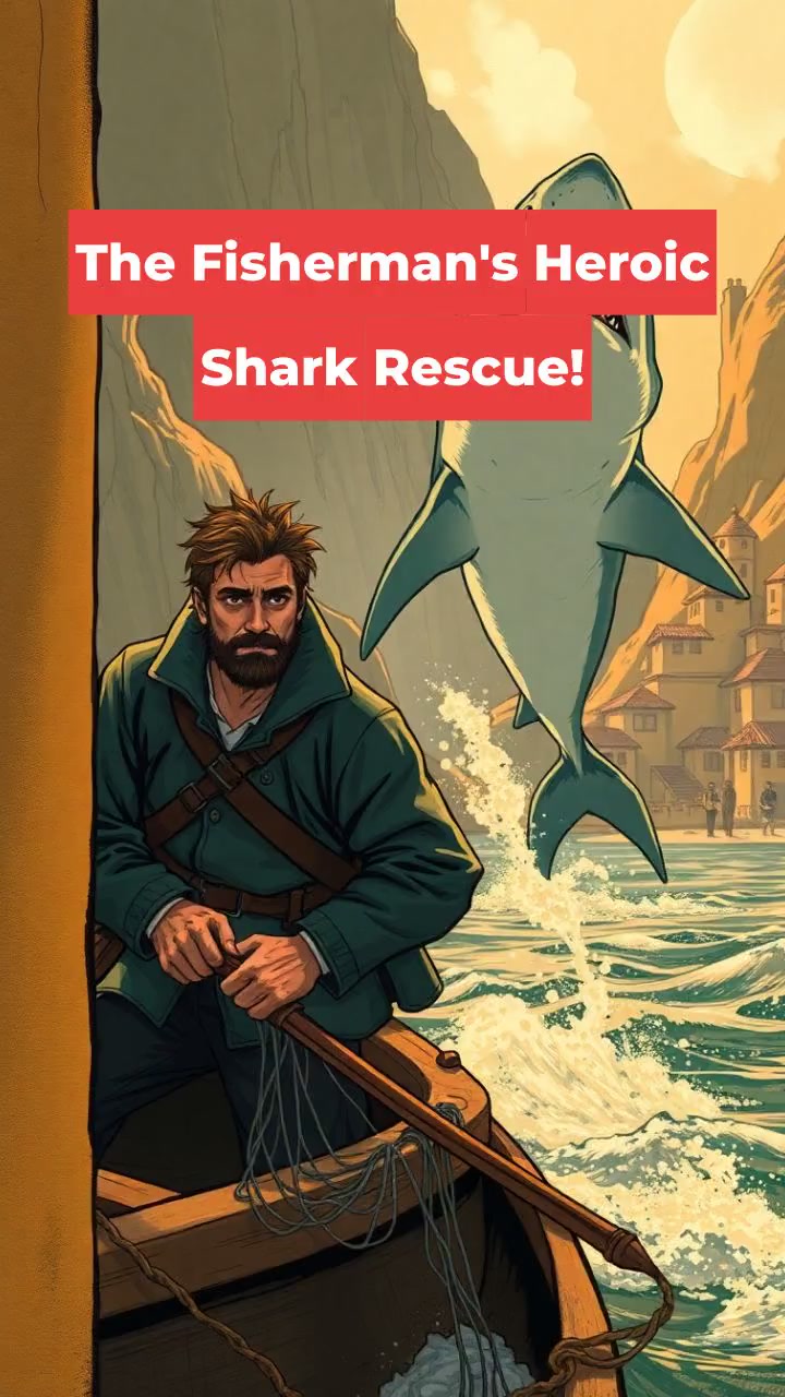 The Fisherman's Heroic Shark Rescue!