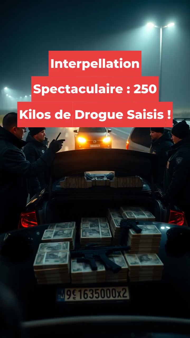 Interpellation Spectaculaire : 250 Kilos de Drogue Saisis !