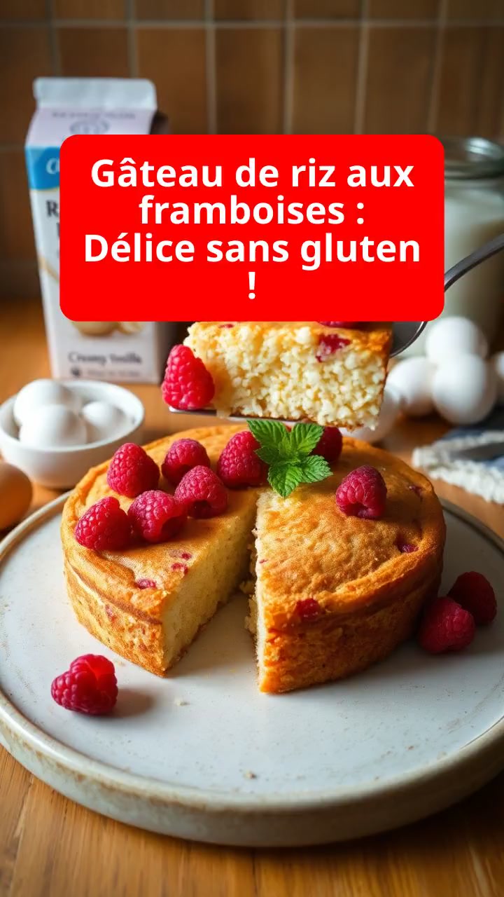 Gâteau de riz aux framboises : Délice sans gluten !