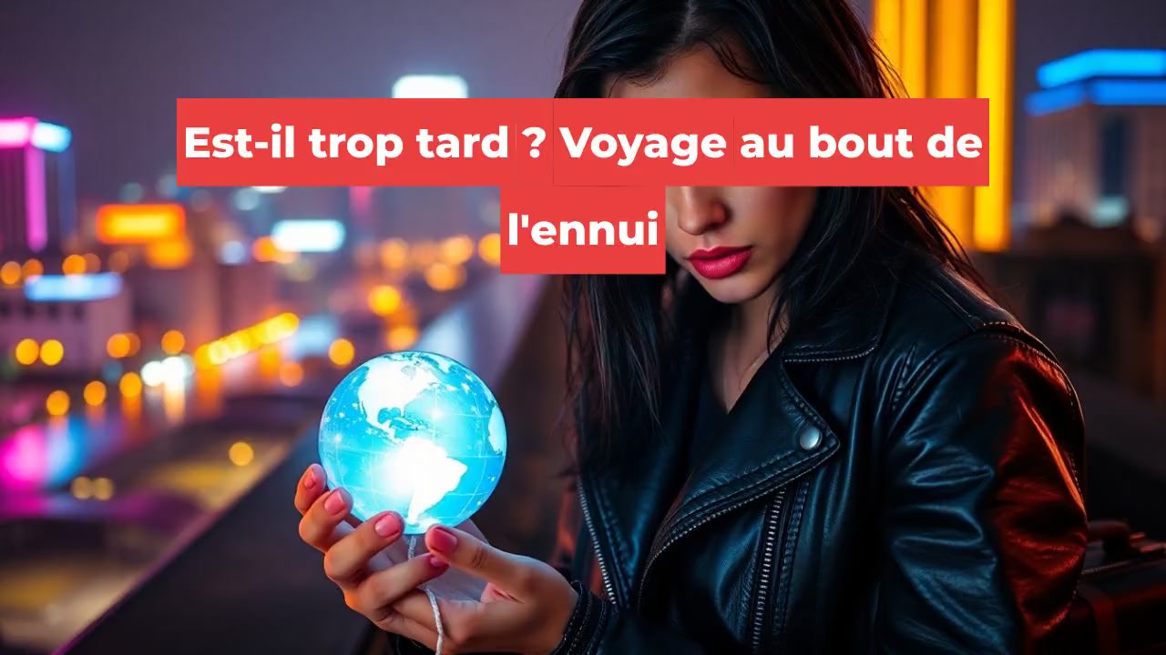 Est-il trop tard ? Voyage au bout de l'ennui