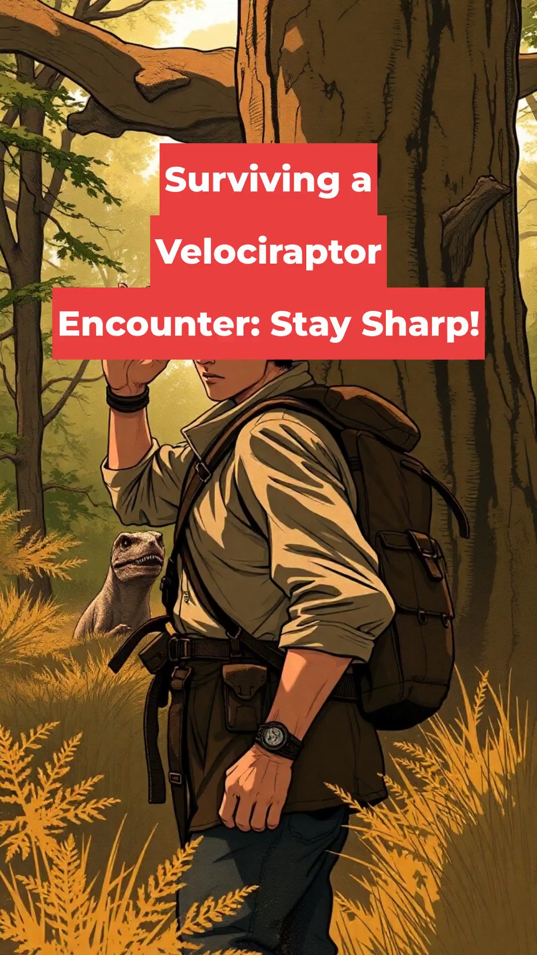 Surviving a Velociraptor Encounter: Stay Sharp!