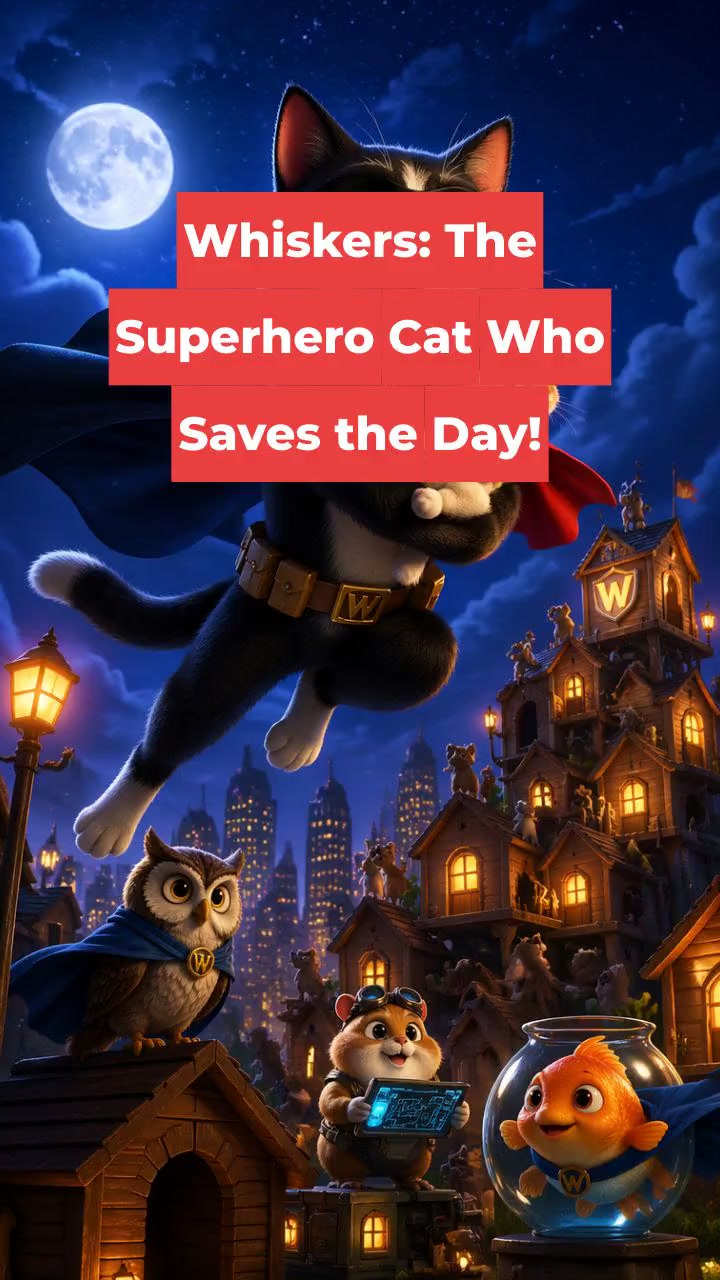 Whiskers: The Superhero Cat Who Saves the Day!