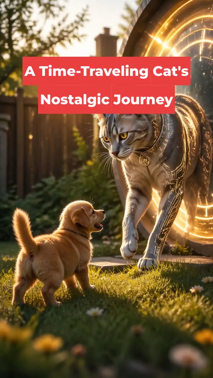 A Time-Traveling Cat's Nostalgic Journey