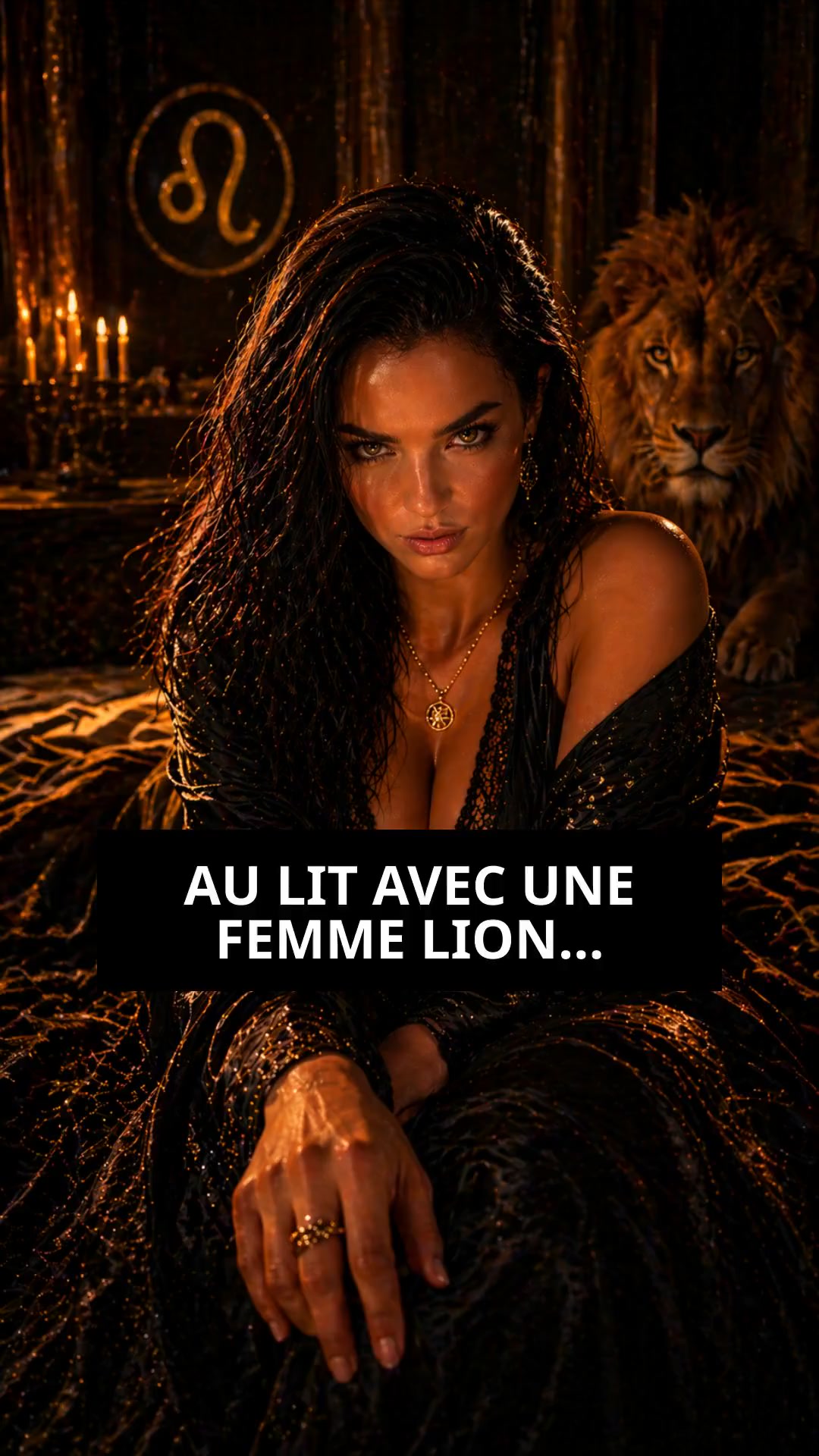 AU LIT AVEC UNE FEMME LION