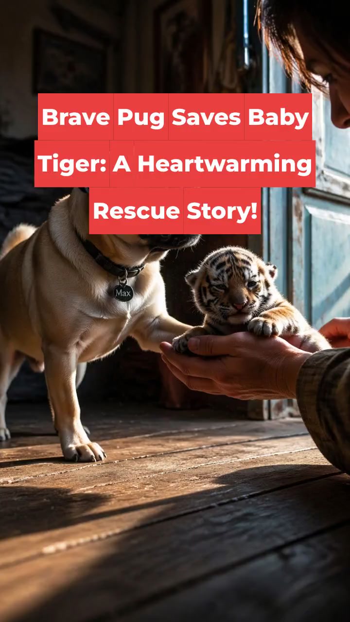 Brave Pug Saves Baby Tiger: A Heartwarming Rescue Story!